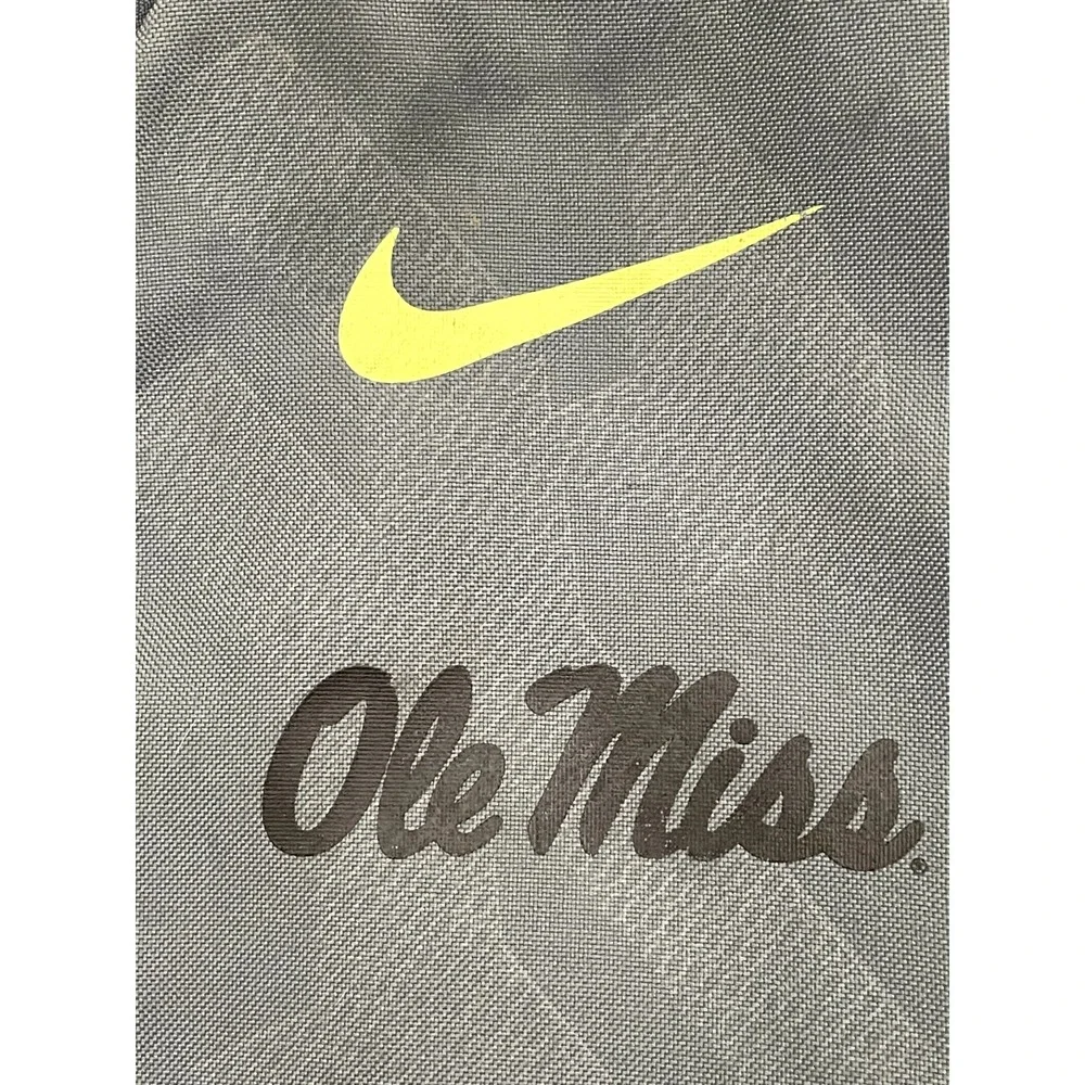 Vintage Y2K Nike Ole Miss Rebels Backpack Gray / Neon Green RARE